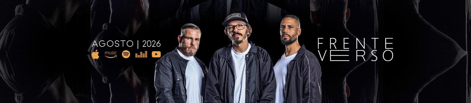 CIDADÃO JOSÉ, trio de rock e rap de Campinas, na arte de divulgação do álbum FRENTE VERSO