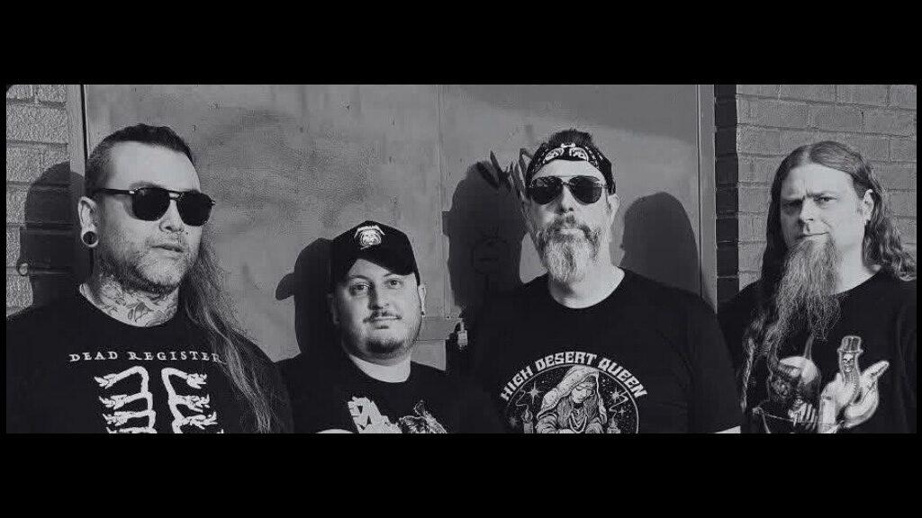 Os integrantes da Direwolf, banda de doom metal de Little Rock, no Arkansas
